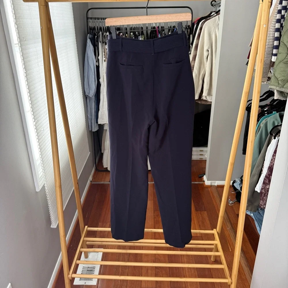 Boden Hampstead Wide Leg Navy Trousers - Picture 3 of 9